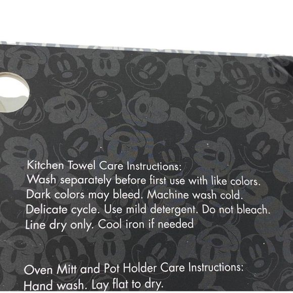 New Disney MINNIE MOUSE 3PC Kitchen Towel Oven Mitt Pot Holder Set Home Parks - Picture 5 of 5